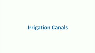 Civil Engineering Definition | Irrigation Canals | Canal Alignment