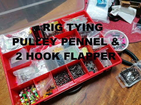how to tie 2 hook flapper and pulley pennel rig