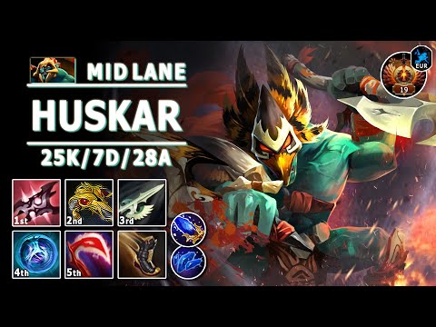 Huskar Mid Lane | 7.32e | Mikey Pos 2 Huskar Play | Dota 2 Immortal Gameplay