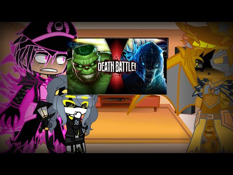 Kaiju and Murder Drones react to Hulk vs Godzilla (by @deathbattle)