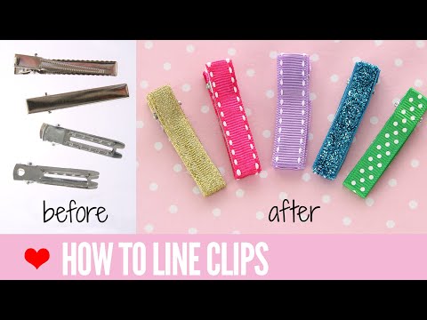 DIY Hair accessories | How to line an alligator clip |...