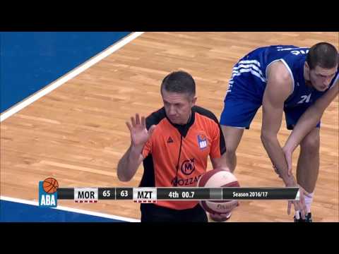 The final seconds of the match between Mornar and MZT Skopje Aerodrom