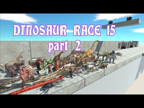DINOSAUR RACE 15 PART 2(all units race) - Animal Revolt Battle Simulator