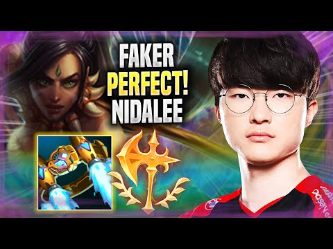 FAKER PERFECT GAME WITH NIDALEE! - T1 Faker Plays Nidalee JUNGLE vs Lee Sin! | Season 2022