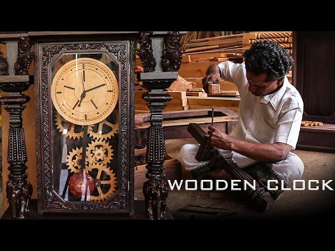 Wall clock promotional corporate company name antique wooden...