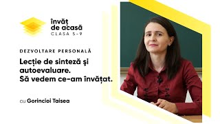 "Lecţie de autoevaluare şi sinteză „Să vedem ce am învăţat!”  "