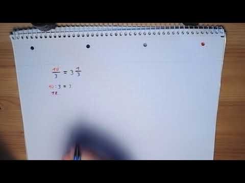 Brüche in gemischte Zahlen umwandeln | Mit Stift und Papier