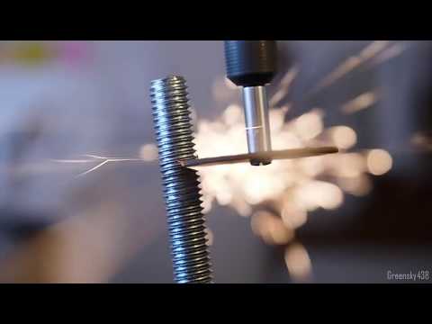 Cordless Dremel Tool cuts through Steel Bolt