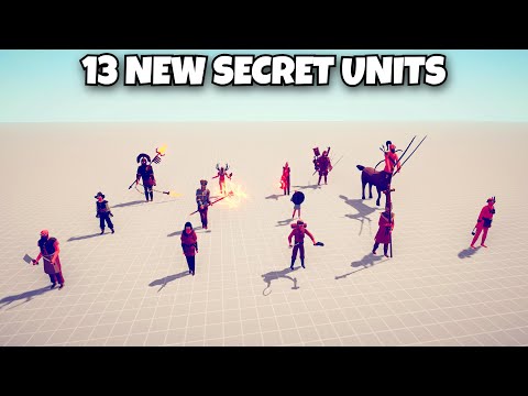 ALL 13 NEW SECRET HIDDEN UNITS SHOWCASE - Totally Accurate Battle Simulator Modded