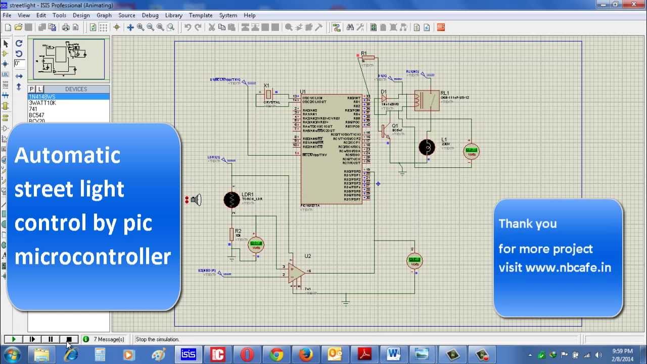 Automatic street light control by pic microcontroller