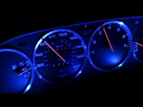 Porsche 944 968 928 LED and Aluminum Bezel Gauges by Garage9   G9PorscheBLUELED.wmv