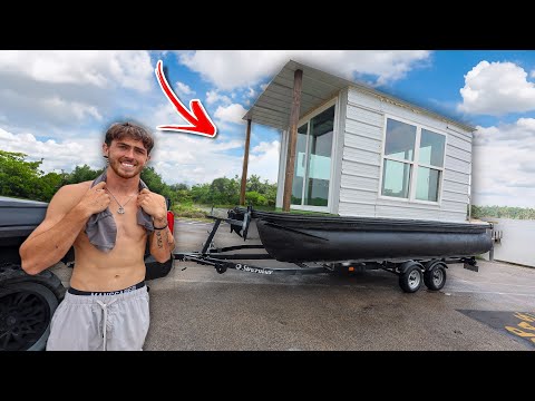 I made a Homemade HOUSEBOAT to Live on - The Crack Shack 2.0
