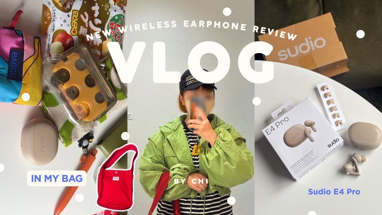vlog 冬と春の間の日の記録☘️｜髪を切る｜新しいイヤホンを開封｜ちょっとそこまでのバッグの中身🧳｜Sudio E4 Pro レビュー