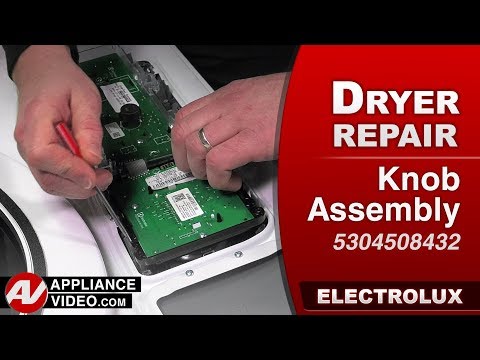 Electrolux Dryer - Error Codes 91, 92, 9c or 9e - Knob Assembly Repair and Diagnostic