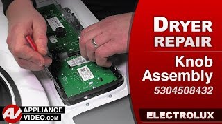 Electrolux Dryer - Error Codes 91, 92, 9c or 9e - Knob Assembly Repair and Diagnostic