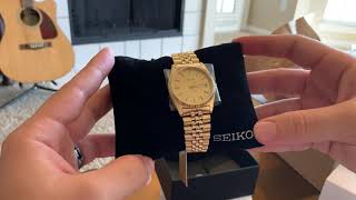 Unboxing Seiko SGF206 Gold Tone Rolex Homage