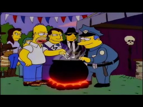 Homero en el concurso del chile con carne - Los Simspon