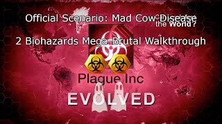 Plague Inc Evolved Official Scenario: Mad Cow Disease(Mega Brutal)(2 biohazards)(No S/L Trick)