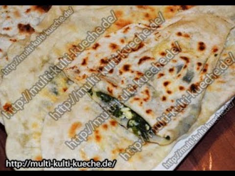 Gözleme mit Spinat Schafskäsefüllung