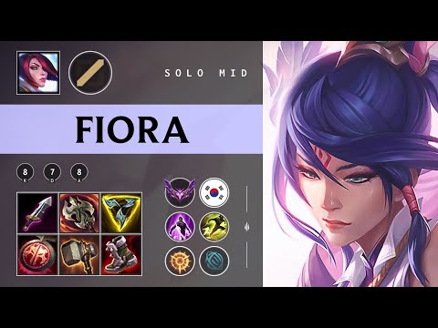 Fiora Mid vs Irelia - KR Master Patch 25.24