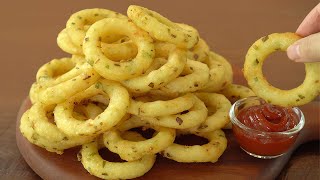마늘의 풍미가 끝내주는, 갈릭 감자링 :: 갈릭버터 감자스낵 :: 감자요리 :: 감자튀김 :: Garlic Potato Ring, Potato Snacks, Fried Potato