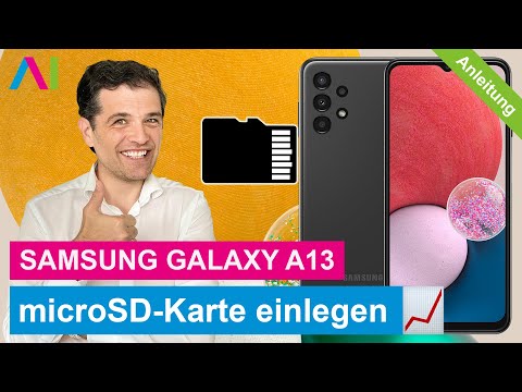 Samsung Galaxy A13 - Inserting a microSD card • 💾 • 📲 • 📈 • Instructions | Tutorial