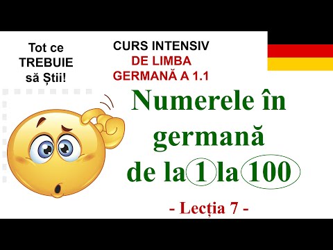 Curs Intensiv A1.1 💯Numerele în germană de la 1 la 100. Reguli speciale de formare. Lecția 7