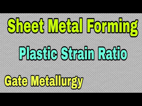 Calculation of Plastic Strain Ratio// Sheet Metal Forming//Manufacturing Technology/Gate Metallurgy