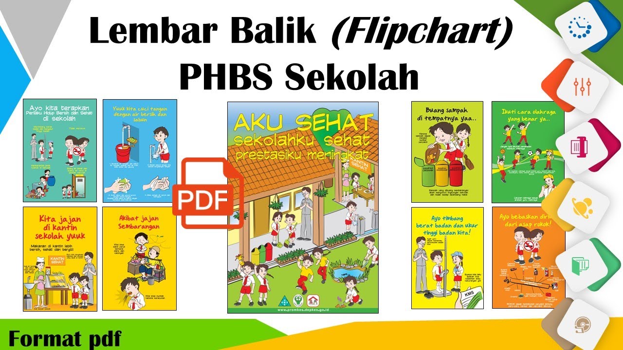 Download Lembar Balik PHBS Sekolah Flipchart Format pdf