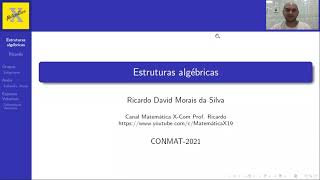 Minha palestra no congresso online de Matemtica-CONMAT