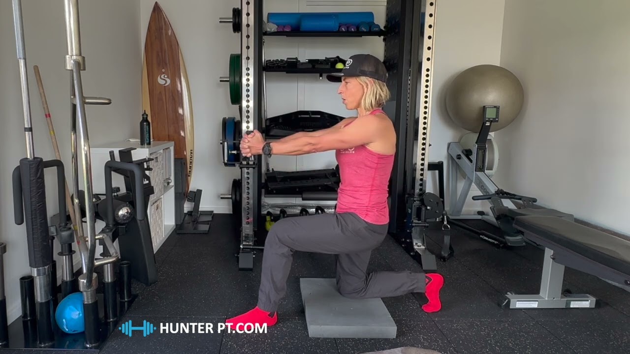 cable half kneeling Pallof press   inside knee down
