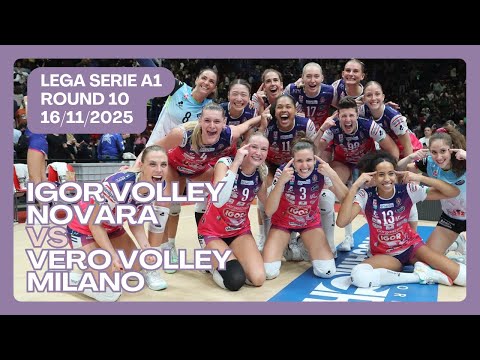🏐Igor Volley Novara vs Vero Volley Milano | Lega Serie A1 25/26 Round 10 | Italian League Women