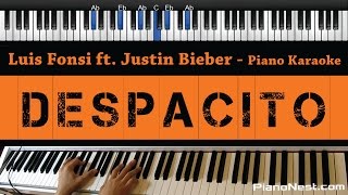 Luis Fonsi & Daddy Yankee - Despacito ft Justin Bieber - Piano Karaoke / Cover with Lyrics