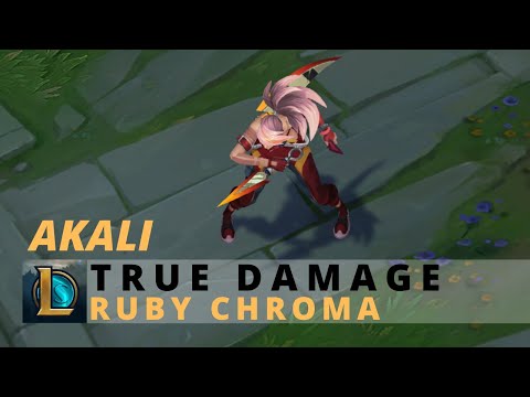 True Damage Akali Ruby Chroma - League Of Legends