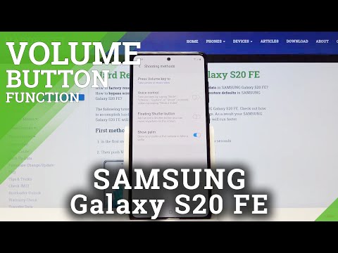 How to Change Volume Button Function in Camera | Samsung Galaxy S20 FE