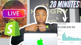 I Tried Creating A 1 MILLION Dollar Shopify Dropshipping Business In 20 Minutes *LIVE*