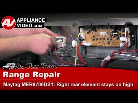 Maytag Stove Repair - Element Stays On High - Right Rear Infinite Switch