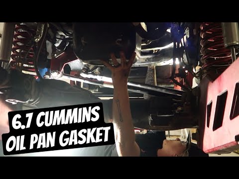 6.7 Cummins Oil Pan Gasket Replacement in 2017 Ram 3500 dually