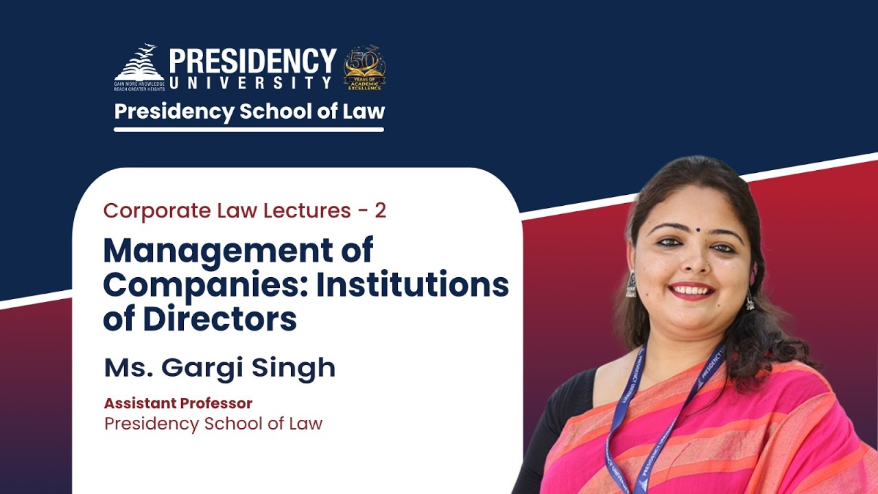 Management of Companies: Institutions of Directors