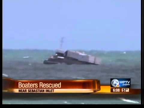 Three boaters saved from sinking barge