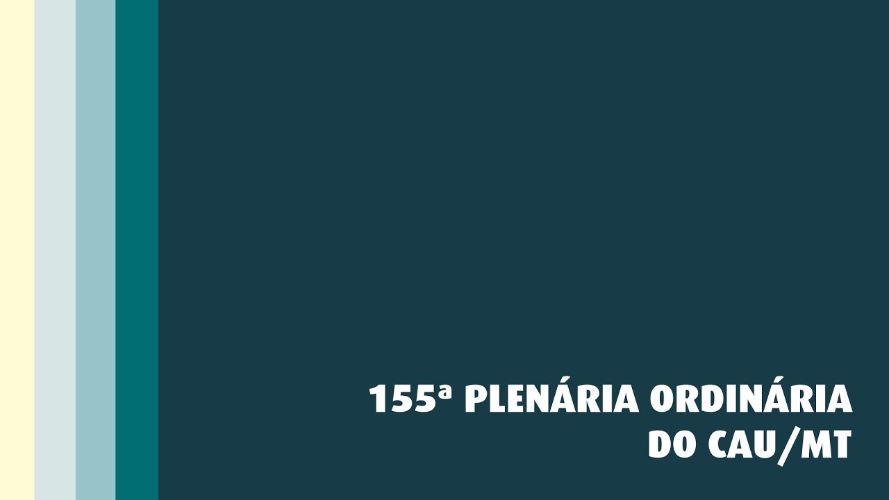 155ª Reunião Plenária Ordinária CAU/MT  (parte 2)