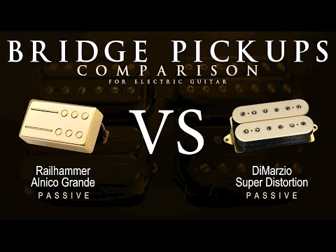 Railhammer ALNICO GRANDE vs DiMarzio SUPER DISTORTION - Bridge Guitar Pickup Comparison Tone Demo