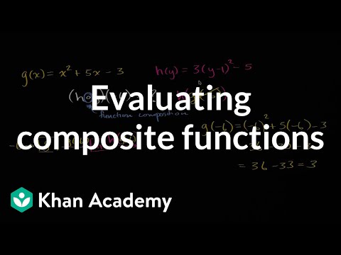 Evaluating Composite Functions Video Khan Academy