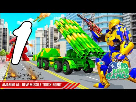 US Army Robot Missile Attack: Truck Robot Games Gameplay Walkthrough #1 (Android, IOS)