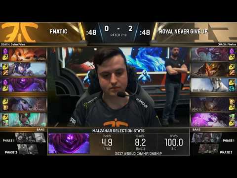RNG vs FNC game 3 highlights | 2017 World Championship Quarterfinals | RNG vs  Fnatic