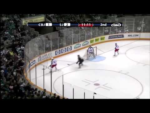 Michael Blunden vs Ryane Clowe Oct 8, 2009 - Comcast feed