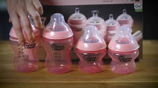 Tommee Tippee - Closer to Nature Feeding Bottle Kit, Starter Set - Pink Color - TT423566