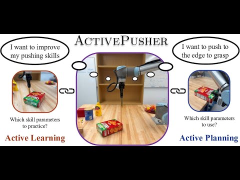 ActivePusher: Active Learning and Planning with Residual Physics for Nonprehensile Manipulation