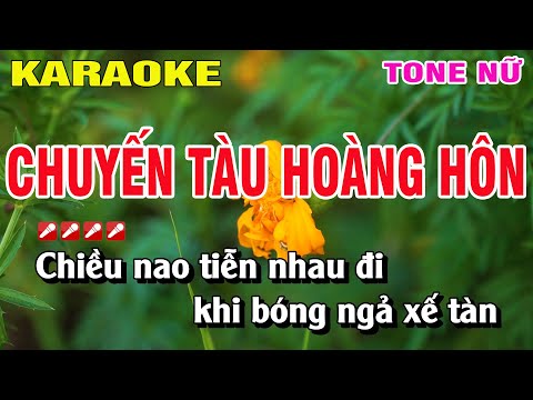 Karaoke Chuyến Tàu Hoàng Hôn Tone Nữ Nhạc Sống | Nguyễn Linh