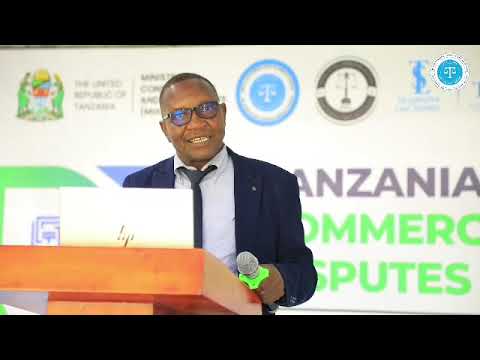 Assistant Director of Contract Negotiations and Dispute Resolution, Mr. Benno Sanga, speaking during the Tanzania Commercial Dispute Resolution Week and Commercial Dispute Resolution Conference 2026, taking place from September 28 to October 2, 2026, in D